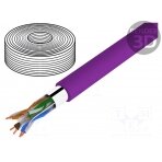 Wire; F/UTP; 6; solid; Cu; 4x2x23AWG; LSZH; violet; 50m; Øcable: 6mm DK-1624-VH-05 DIGITUS