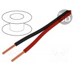 Wire: loudspeaker cable; 2x0,25mm2; stranded; CCA; black-red; PVC TAS-TSK49 TASKER