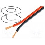 Wire: loudspeaker cable; 2x1mm2; stranded; Cu; black-red TLYP-2X1.00RB TECHNOKABEL