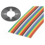 Wire: ribbon; 1.27mm; stranded; Cu; 24x28AWG; unshielded; PVC; 300V DS1058-24M28 CONNFLY