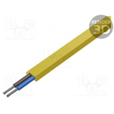 Wire; ASI BUS,automatics; 2x2,5mm2; stranded; Cu; unshielded; EPDM A-BUS-2X2.5-YL HELUKABEL 1