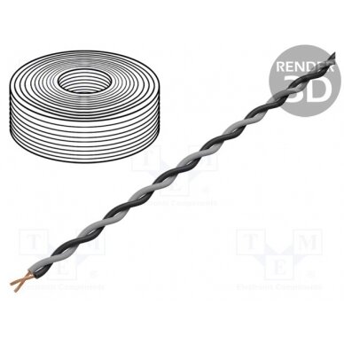 Wire: assembly; Core: stranded; Ext.dimensions: 2x1.4mm; -20÷70°C TAS-TSK1130-BK/GY TASKER 1