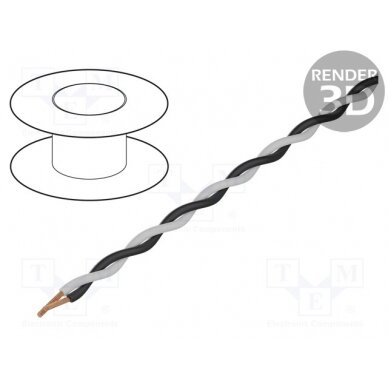 Wire: assembly; Core: stranded; Ext.dimensions: 2x1.4mm; -20÷70°C TAS-TSK1130-WH/BK TASKER 1