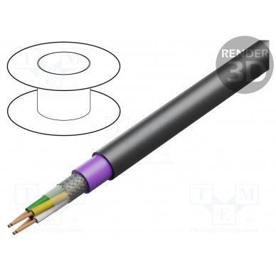 Wire; CAN bus,for direct burial; 4x1x0,5mm2; stranded; Cu; PE CANBUS-ERD-4X1X0.5 HELUKABEL