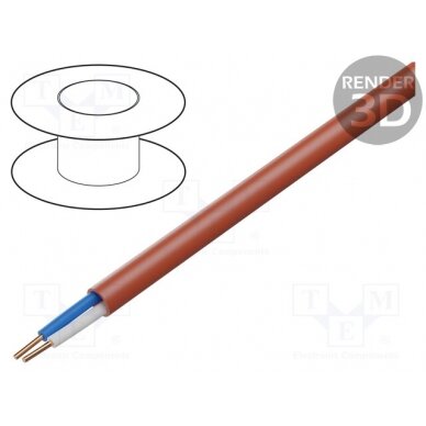 Wire: control cable; YnTKSY; Insulation: PVC; Colour: red; Core: Cu YNTKSY-1X2X1 TECHNOKABEL 1