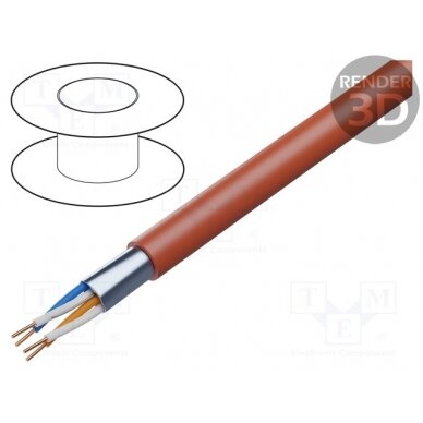 Wire: control cable; YnTKSYekw; Insulation: PVC; Colour: red; 150V YNTKSYEKW-2X2X1 TECHNOKABEL 1