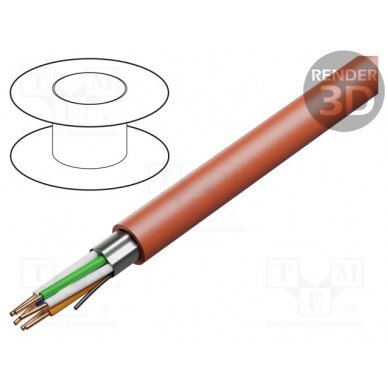 Wire: control cable; YnTKSYekw; Insulation: PVC; Colour: red; 150V YNTKSYEKW-3X2X1 TECHNOKABEL 1