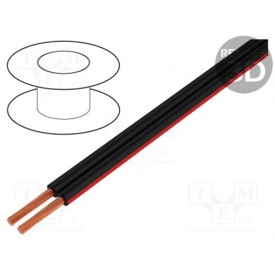 Wire: loudspeaker cable; 2x0,75mm2; stranded; Cu; black-red; PVC SOUND-40024 HELUKABEL 1
