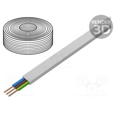 Wire: mains; BiTinstal H(p); Insulation: LSZH; Colour: white BITNER-B50900 BITNER 1