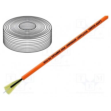 Wire: polimer optical fiber; HITRONIC® POF; Øcable: 5.5mm SIMPLEX-PE-PUR LAPP 1