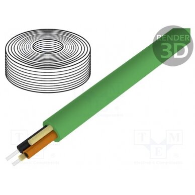 Wire: polimer optical fiber; HITRONIC® POF; Øcable: 7.8mm; duplex DUPLEX-PNB-PA-PVC LAPP 1
