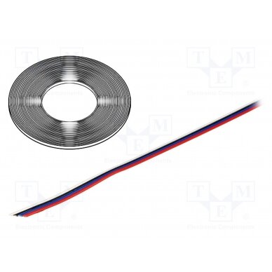 Wire: ribbon; stranded; Cu; 4x0,22mm2; unshielded; PVC; 150V; 50m 5.2.128 TECHNOKABEL