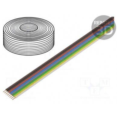 Wire: ribbon; stranded; Cu; 8x0,14mm2; PVC; 250V; 5m; FBK Toy D-119-885 DONAU ELEKTRONIK 1