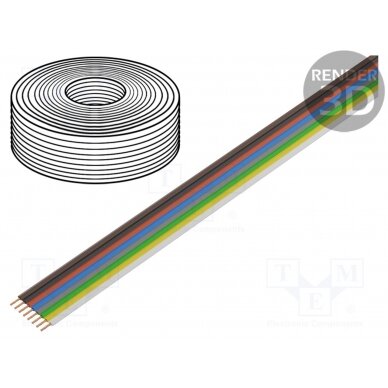 Wire: ribbon; stranded; Cu; 8x0,14mm2; PVC; 250V; 5m; FBK Toy D-119-885 DONAU ELEKTRONIK